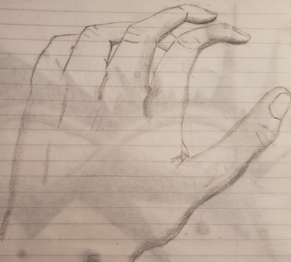 drawing of a hand