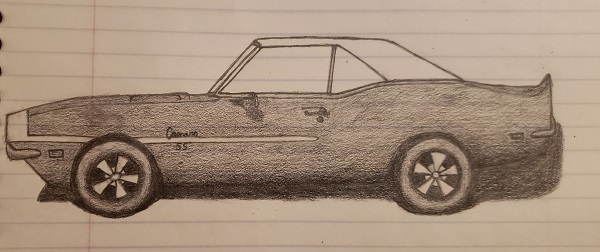 drawing of a Camaro